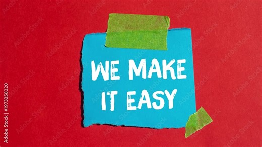We make it easy message writing on ripped torn paper background
