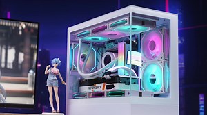 Lovingcool Black Computer Cases & Towers PC Cabinets ATX PC Gaming Computer Chassis Full Tower Cyborg Desktop PC Case with Fan