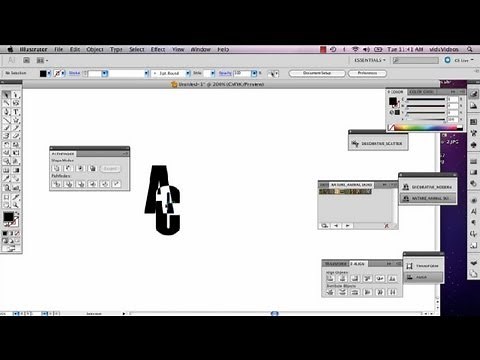 How to Combine Letters in Illustrator : Adobe Illustrator