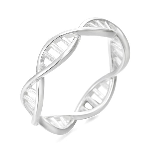 Sterling Silver DNA Ring: Genetics Double-helix Band Style Ring, Science Jewelry - Etsy