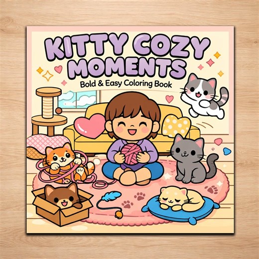 Kitten Coloring Pages – Kids Cat Digital Download - Etsy Australia