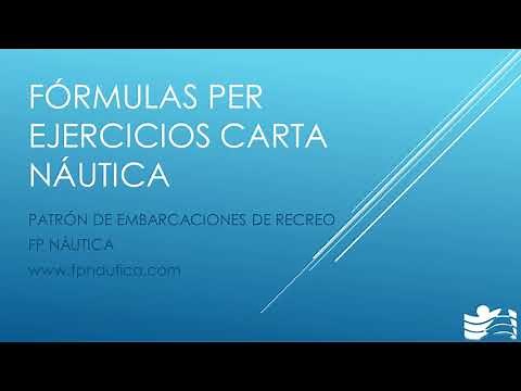 Fórmulas PER - Ejercicios Carta Náutica