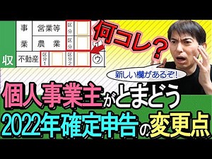 【衝撃の結末】個人事業主､困惑｡確定申告書の新しい変更点｡新しい欄は何コレ？【令和3年分所得税/書き方/e-tax/ﾌﾘｰﾗﾝｽ･不動産大家･副業･暗号資産/所得の内訳源泉徴収税/税務調査リスク】