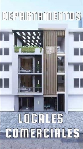 Locales Comerciales y Departamentos | Estilo Moderno + Roof Top #localescomerciales #planosgratis