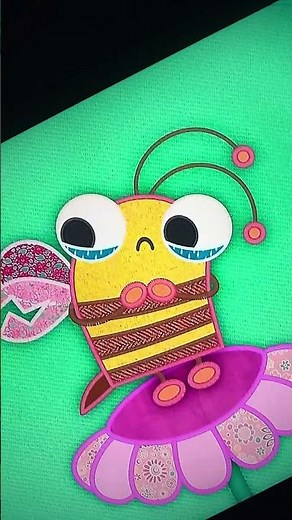 Patchwork Pals: The Bee is Sad. 🐝😢 And Meets Raccoon 🦝 and Walrus.🦦