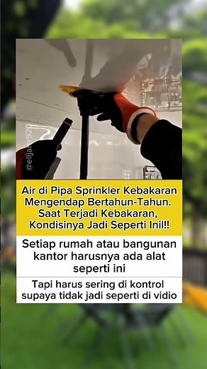 Air di Pipa Sprinkler Kebakaran Mengendap Bertahun-Tahun