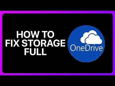 How To Fix OneDrive Storage Full Tutorial