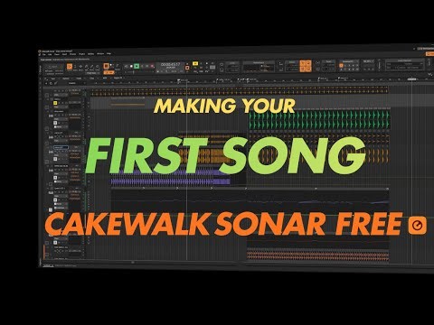 Making your First Song in Cakewalk Sonar Free. (Using free plugins)
