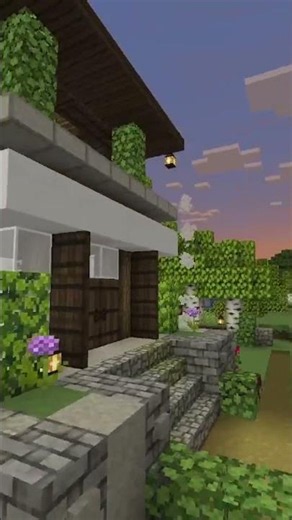 🌱 Minecraft: Simple Modern Cottage Build - #minecraft #minecraftshorts