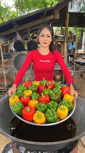 230K views · 1.5K reactions | Cooking deep fried chili and deep fried chicken recipe | Handcraft | Facebook