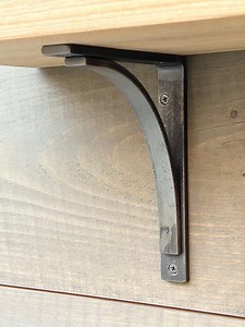 1" Wide Shelf Brackets - the "adirondack" by Adirondack Blacksmith - Iron Mantel Corbel - Metal Shelf Bracket - Minimalist Shelf Bracket - Etsy