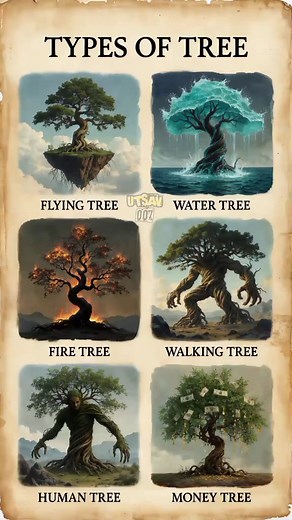 Types of Unique Trees: Flying and Walking Trees