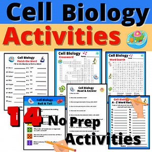 Cell Biology Activities Packet Cells Science Lessons Sub Plans Work Resources