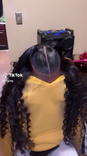 2 ponytails half up half down quick weave😍😍😍 #fyp #phillyhairstylist #bookme #hair #halfuphalfdown #2ponytails #phillytok
