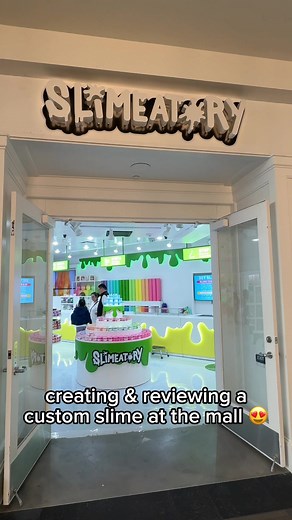 it was fate that i saw slimeatory at the mall 🥹 diy slime bar experience & review! #slime #satisfying #fail #custom #asmr