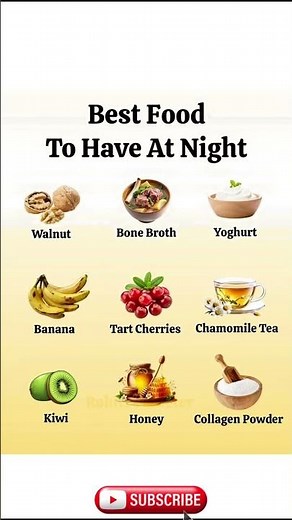 Top 9 Best Foods to Eat at Night for Better Sleep 😴 | Sleep-Boosting Healthy Foods 🌙