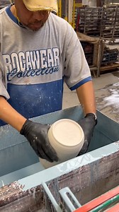 Before spraying the outside of these soon-to-be dishes, we make sure every inch of the inside is covered with vibrant Fiesta color 🌈 PS did you spot the Jade glaze? 👀 | Fiesta Dinnerware