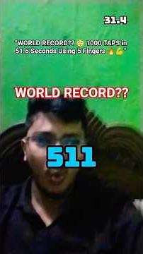 I broke my own limits😳🔥1000 taps in 51.6seconds using 5 fingers💪Almost a world record!🏆#TapChallenge