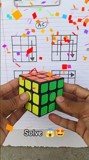How To Solve 3×3 Rubik's Cube With Easy Tricks 😱#shortvideo