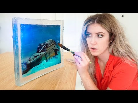 I Painted A 3D Layered Resin Painting?! (this is SO WEIRD!!)