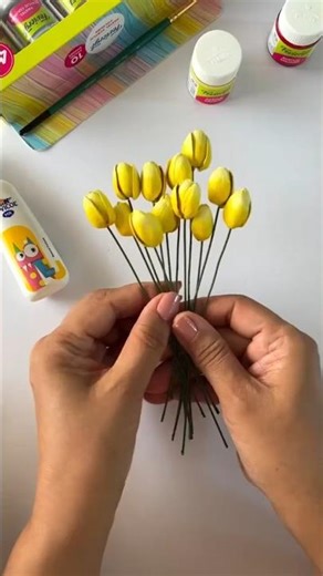 #Handmade tulips bouquet🌷