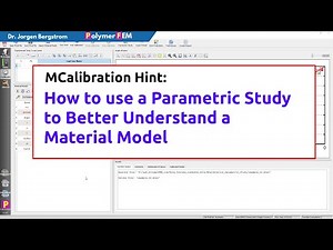 Howto use a Parametric Study in MCalibration