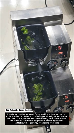 Dual Automatic Frying Machine! Cook 2 Dishes at Once Effortlessly 🍳