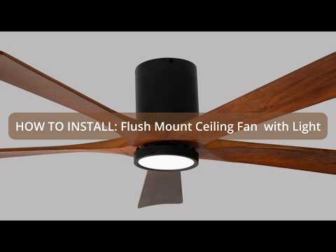 How to Install a 60" Flush Mount Ceiling Fan with Light | Large Room & 5-Blade Design