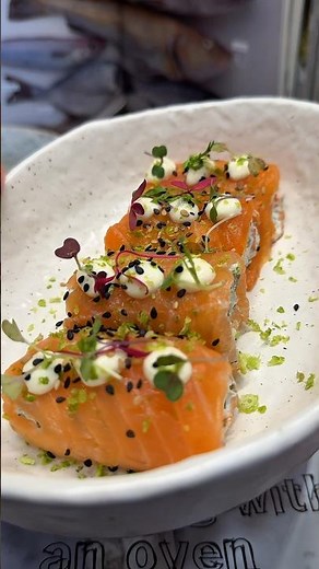 Smoked or Lightly Salted Salmon Rolls #sofiaafoodie #recipe #salmon #roll #short