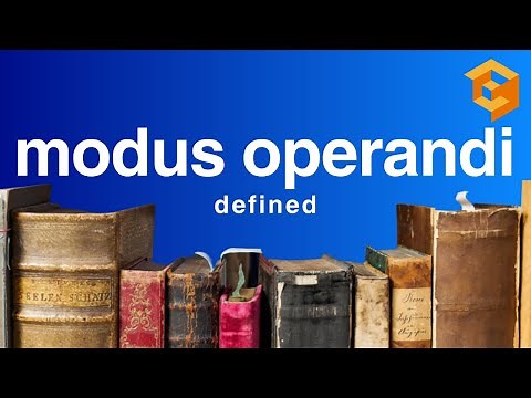 Modus Operandi | Legal Term Defined (Evidence Definitions for Law School and Bar Exam Prep)