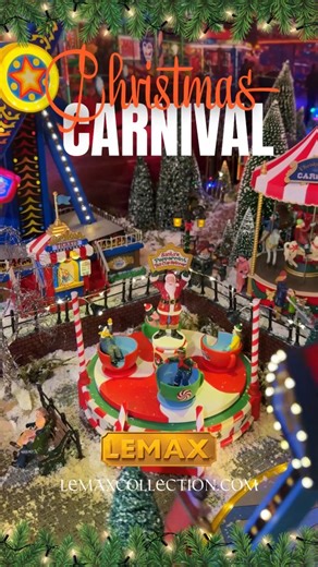 Lemax Collection on Instagram: "Step right up for some holiday thrills! 🎡✨ Fireball Frenzy and Santa’s Peppermint Teacup Spinner are bringing big-top energy to this year’s village displays. Bright lights, bold motion, and nonstop fun… the Carnival collection always delivers. Add a little spin to your season. 🎠🎄 #Lemax #CarnivalVillage #FireballFrenzy #PeppermintTeacups #HolidayFun #christmas"