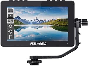 FEELWORELD F5PROV4 6 Inch Video Camera Monitor Touch Screen DSLR HDMI Field Monitor with External Kit Install The Equipment IPS FHD1920x1080 4K HDMI Input Output 5 V Type c Input