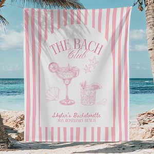Beach Bachelorette Banner, Custom Tapestry, Bachelorette Party Decorations, the Bach Club - Etsy