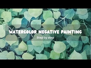 Negative painting with watercolor - Step by step tutorial