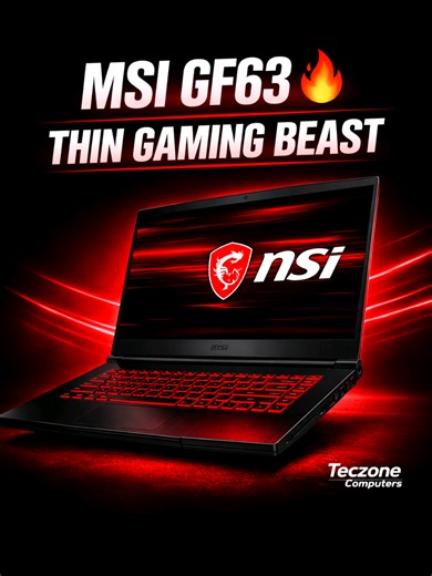 MSI GF63Thin Open box Intel Core I5|10th Generation H processor 16GB DDR4 ram 256GB Nvme 4GB 1650 GForce 15.6 Inches display 60HZ Refresh rate Original Power supply #Gaming #bestgaming #gaminglaptop #lowbudgetgaminglaptop #Hafeezcenter