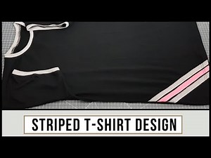 How To Sew Unique Stripes On Your Tshirt | Striped Tshirt | Mens Fashion | Sew With Me | Bhooki