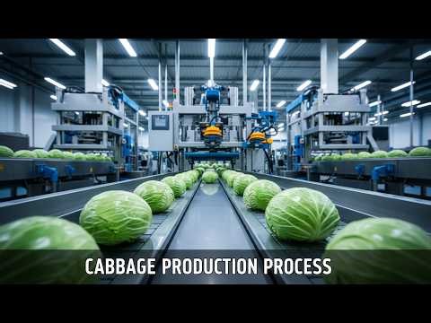Inside a Modern Factory: Cabbage Production Process Revealed