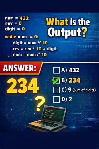 How to Reverse a Number in Python 🐍 | Logic Explained #Shorts