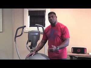 Herschel Walker On His Octane Fitness Elliptical Machine