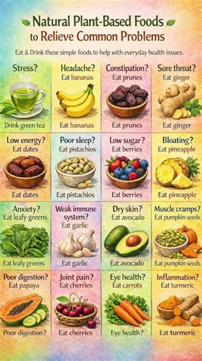 16 Natural Foods That Fix Common Health Problems 🌿 | Stress, Digestion, Energy & Immunity Boost