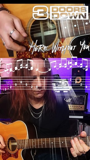 3 Doors Down - Here without You [Guitar Cover / Lesson] Tabs