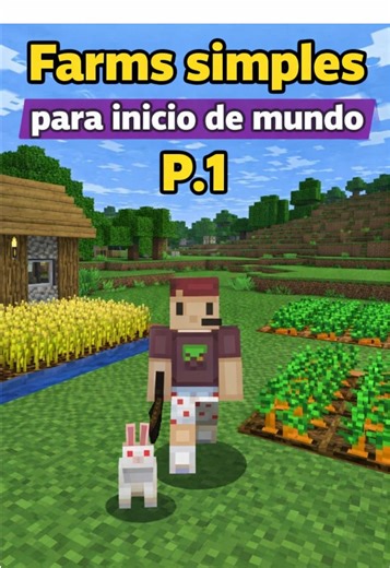 Farms simples para início de mundo P.1 #Minecraft #minecraftmemes #minecraftbuilding #minecrafttutorial #tutorial