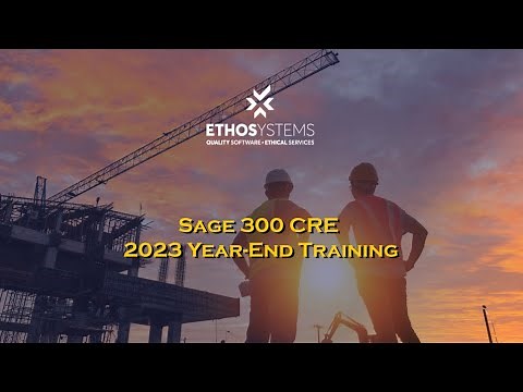 2023 Sage 300 CRE Year End Training