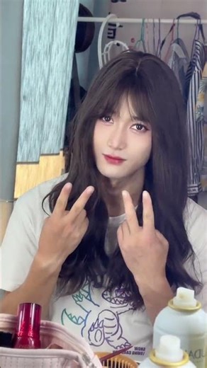 Male to female makeup transformation 💦🥵🥵 #love #makeup #boytogirlmakeup #dragqueen #m2f