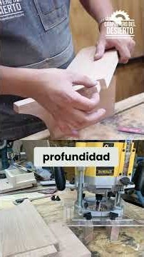Fresado de la espiga usando la guia de la router