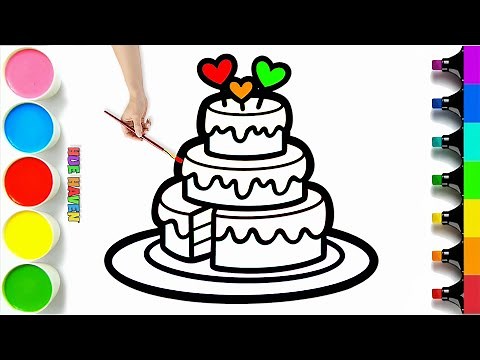 🎂🎉 How To Draw a Beautiful Birthday Cake | Step by Step Tutorial #410