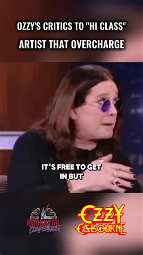 Ozzy made Ozzfest tickets free and criticize overpriced acts price #classicrock #ozzyosbourne #ozzy