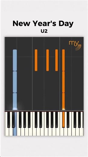 New Year's Day (U2) - Piano tutorial [Accompaniment arr.]