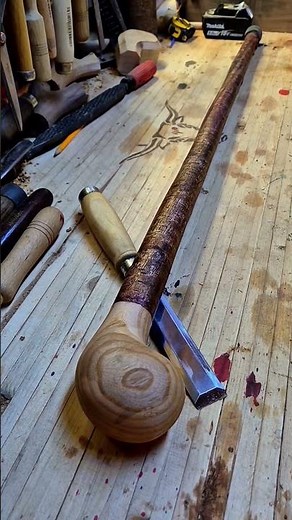 Irish hazel walking stick with ash handle #handmade #irish #walkingstick