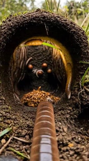Earthworm POV: Micro Camera Journey Inside a Massive Underground Colony